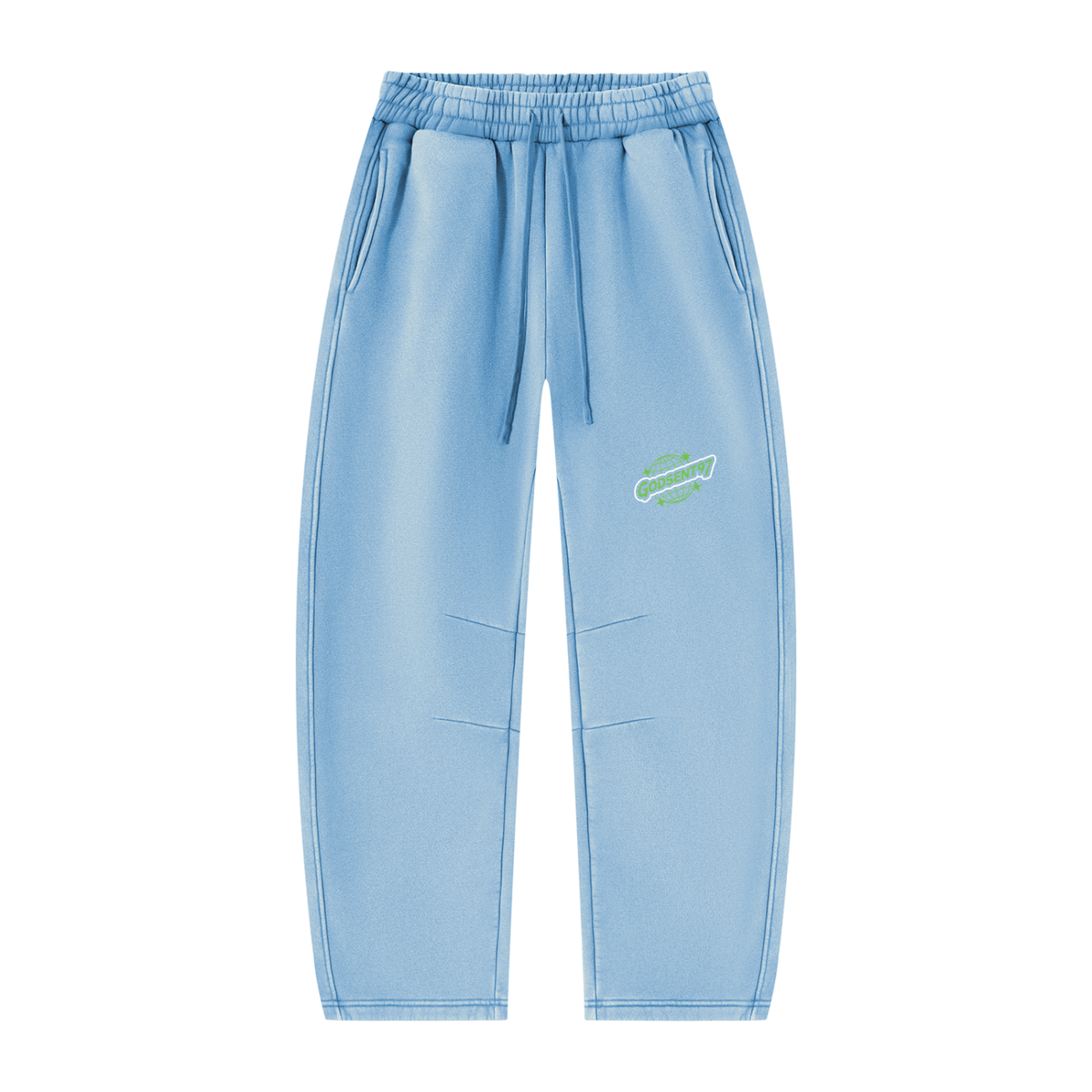 Unisex Vintage Wash Barrel Leg Fleece Sweatpants