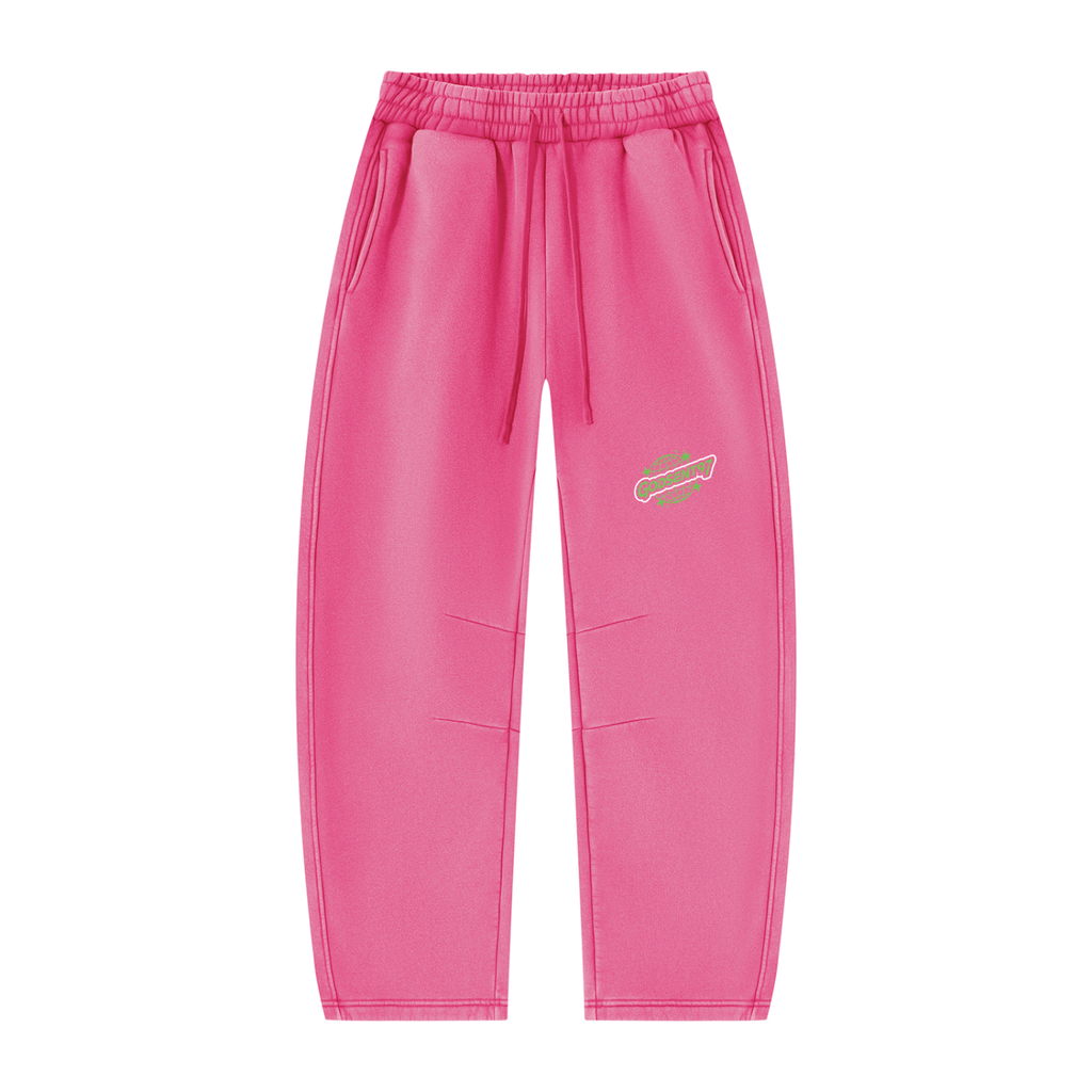 Unisex Vintage Wash Barrel Leg Fleece Sweatpants