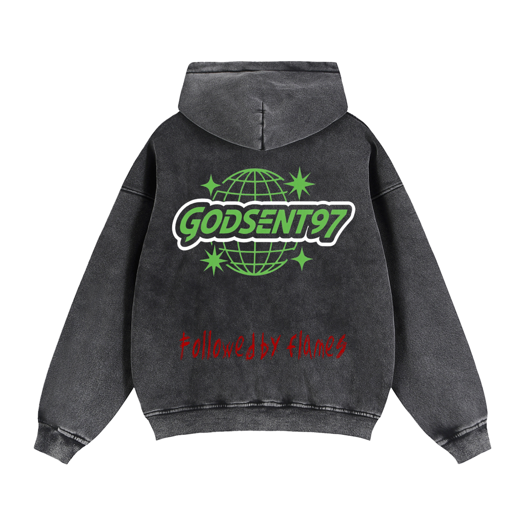 Zip-Through Boxy Fleece Hoodie