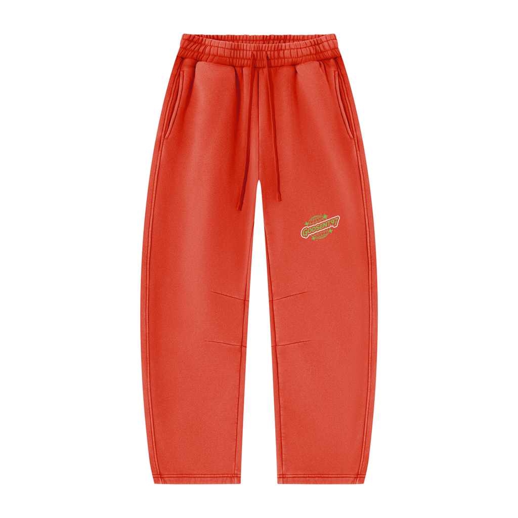 Unisex Vintage Wash Barrel Leg Fleece Sweatpants