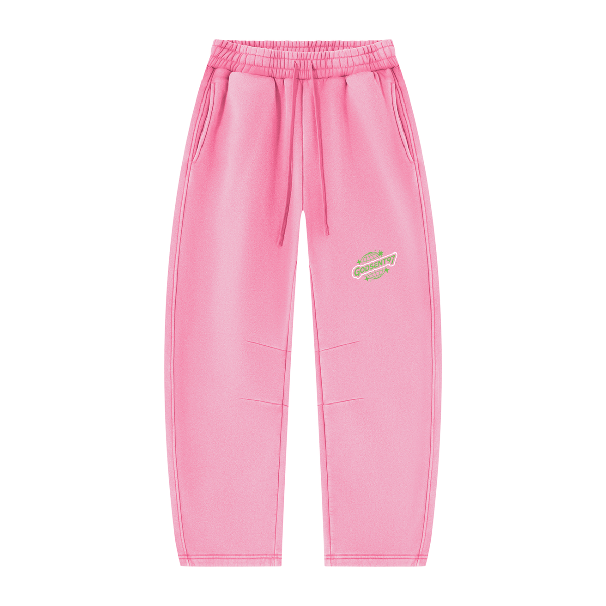 Unisex Vintage Wash Barrel Leg Fleece Sweatpants