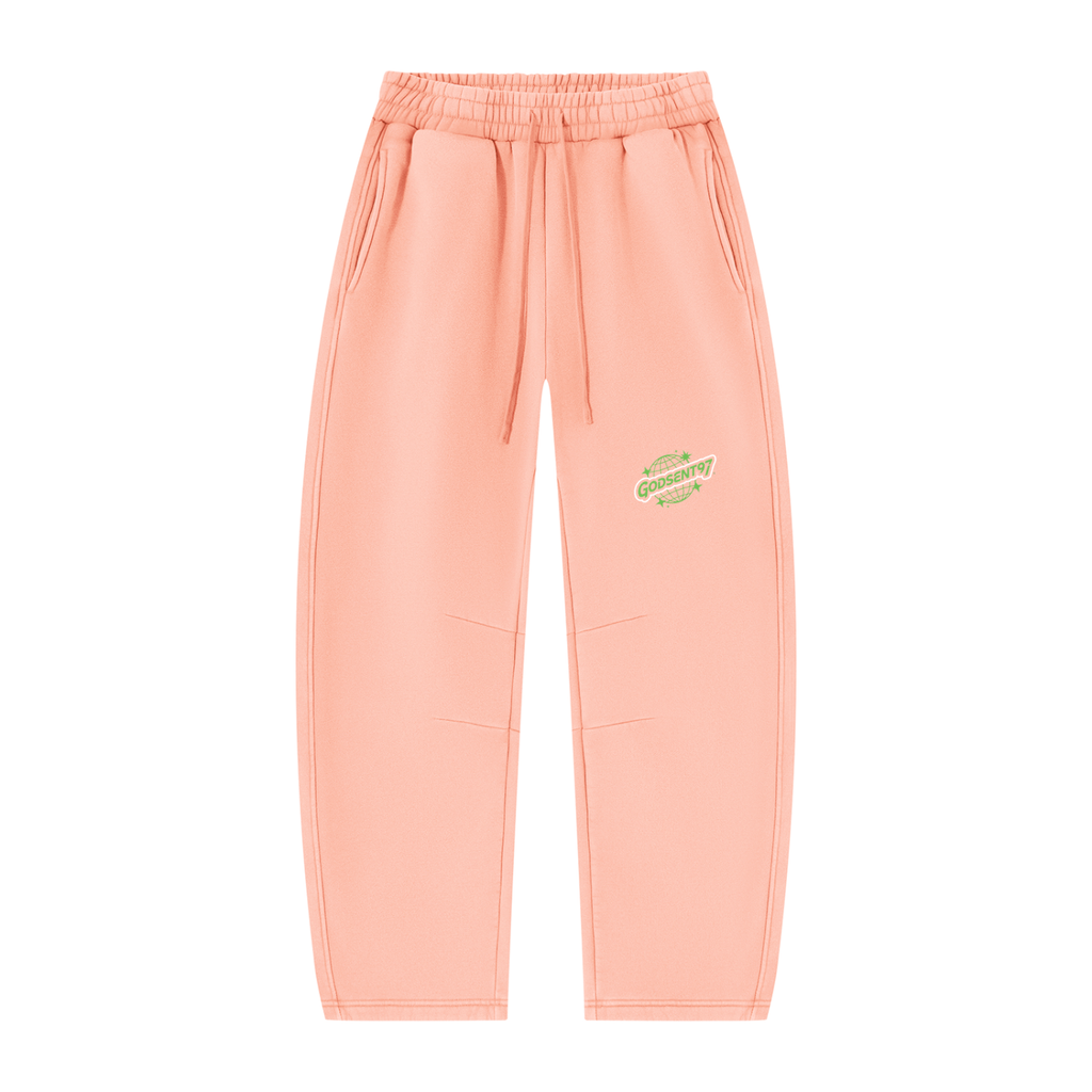 Unisex Vintage Wash Barrel Leg Fleece Sweatpants