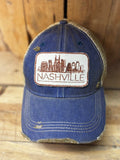 Nashville Skyline-distressed Trucker Hat