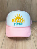 Beach Please Foam Trucker Hat