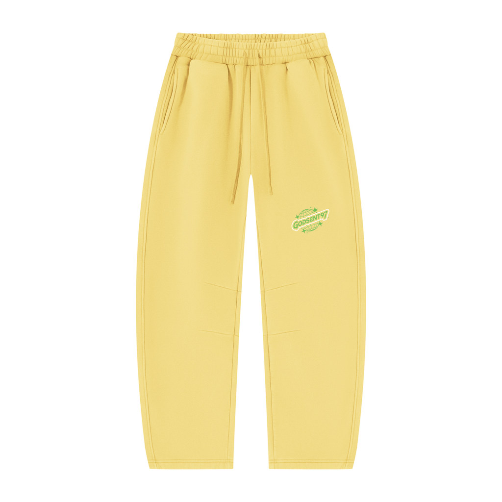 Unisex Vintage Wash Barrel Leg Fleece Sweatpants