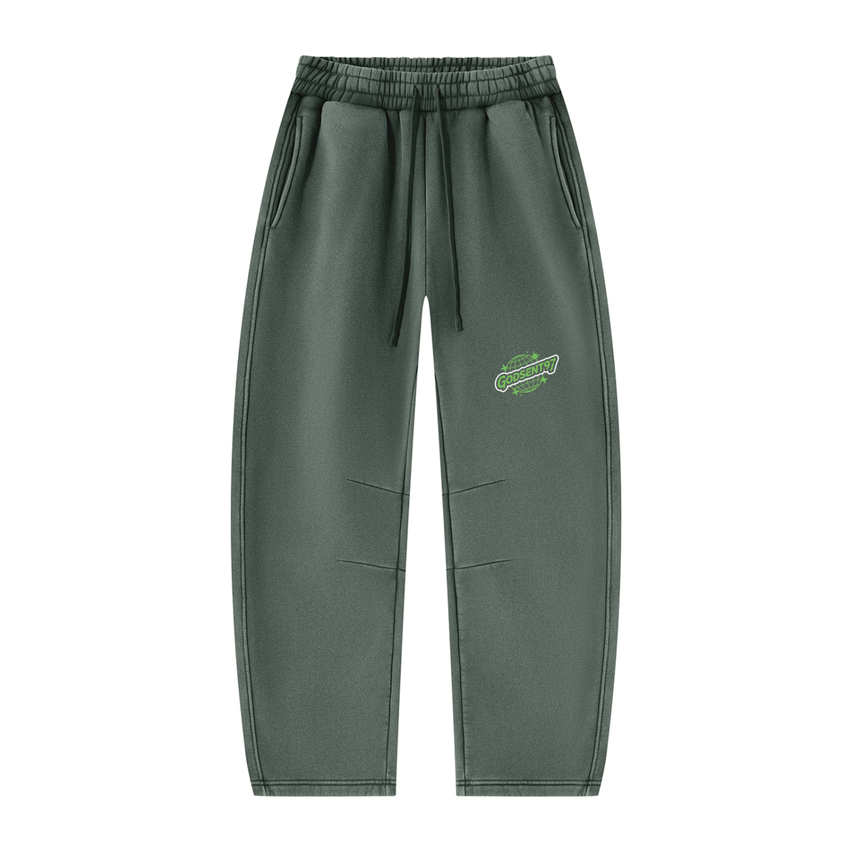 Unisex Vintage Wash Barrel Leg Fleece Sweatpants