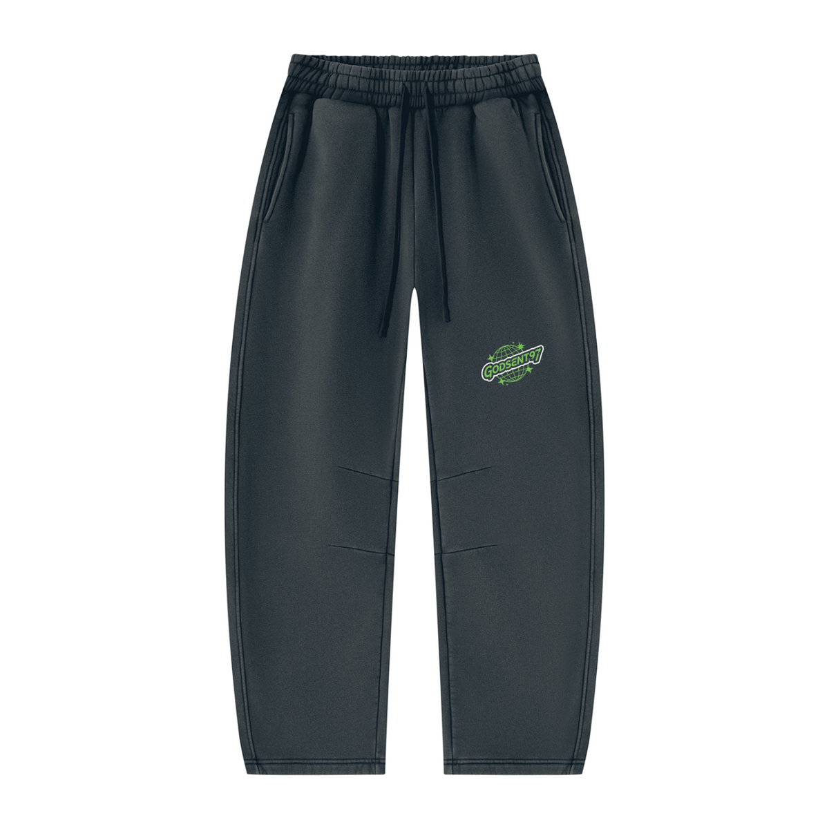 Unisex Vintage Wash Barrel Leg Fleece Sweatpants